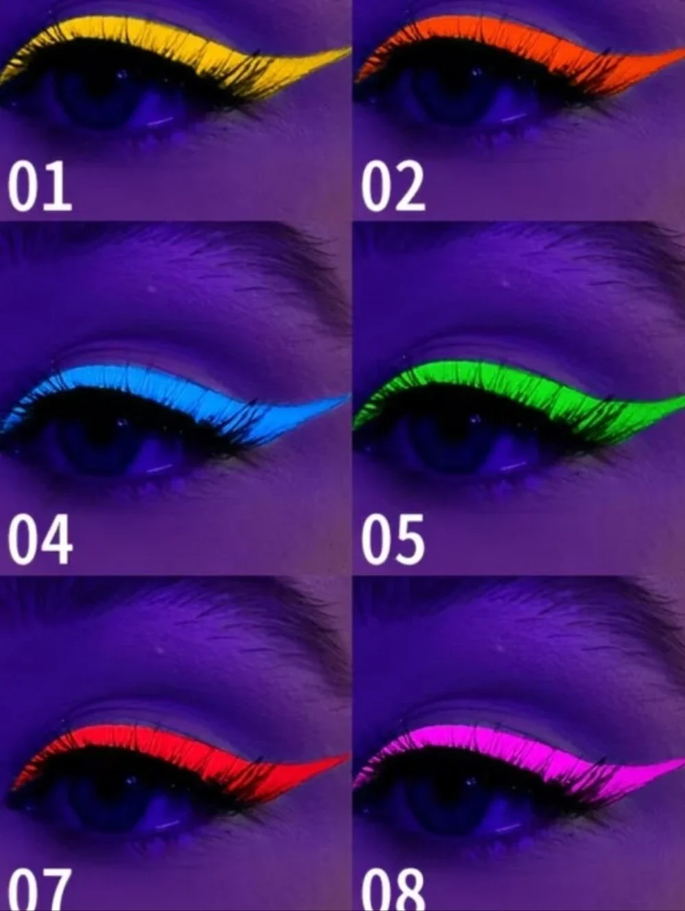 UV Blacklight Reactive Bright Blue #4 Liquid Eyeliner Pen (Body Art, Face Paint)